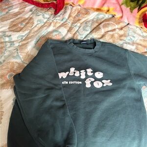 White Fox Boutique Forest Green Sweatshirt